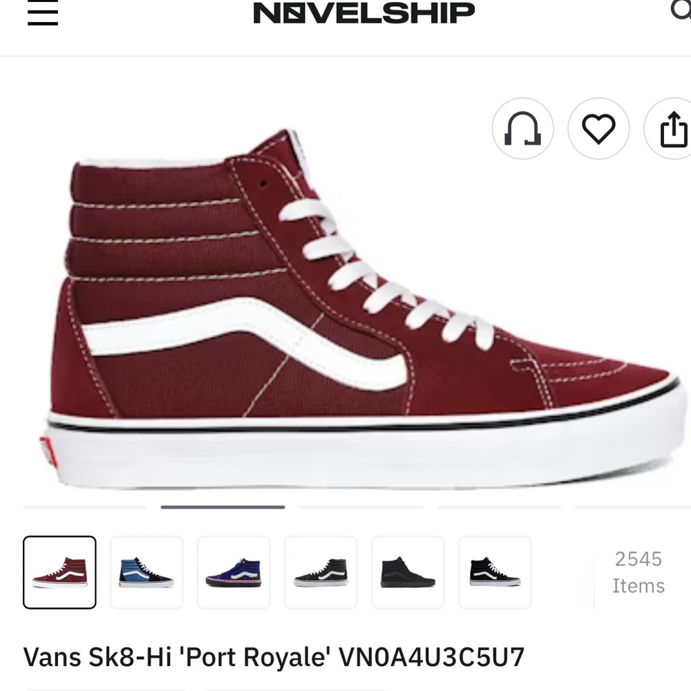 Vans Sk8-Hi Burgundy High-Tops